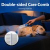 2-in-1 Shedding Brush and Detangling Comb Combo,Stripping Brush for Medium