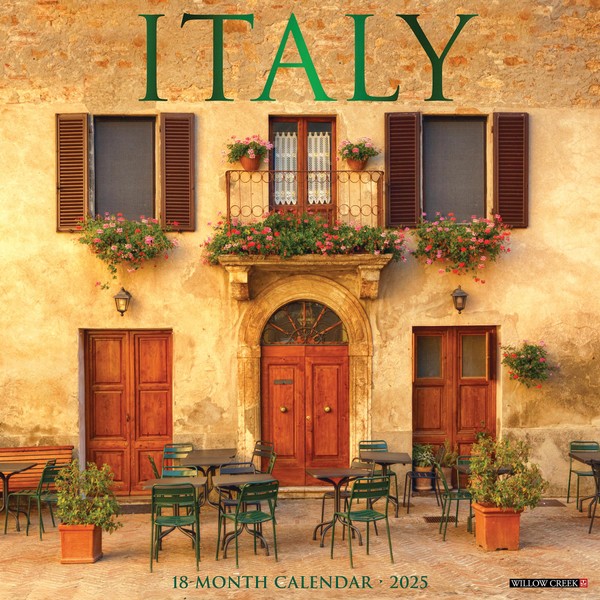 Willow Creek Press Italy Monthly 2025 Wall Calendar (12" x