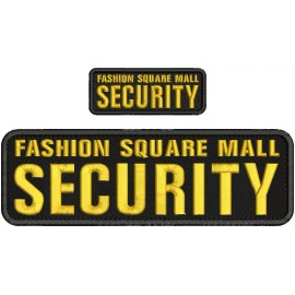 F S MALLSECURITY 2 MBROIDERY PATCH 1.5x4'' AND 3X10 HOOK ON BACK gold on black
