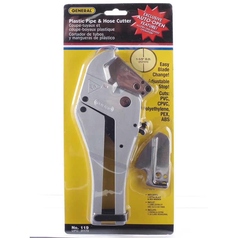General Tools Ratcheting Pipe and Tubing Cutter #119 - Cuts