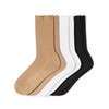 HUE Women's Scalloped Pointelle Sock, Asst. #2: Tiger’s Eye/White/Black, One