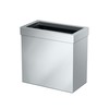 Gatco Modern Rectangle Wastebasket, Chrome - Stainless Steel Trash Can