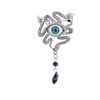 Evil Eye Brooch Pin for Women Men Gold Plated Fashion