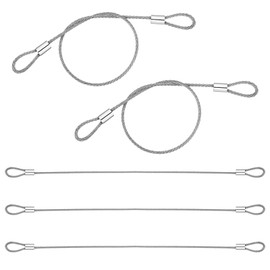 5 Pack Safety Cable with Loops,12 Inch Stainless Steel Cable with Loops for Luggage, Multifunction Wire Safety Cables for Outdoor Gates, 2mm/0.08in Thickness
