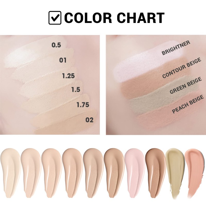 THESAEM THE SAEM Cover Perfection Tip Concealer, Liquid Multi-Use Concealer,