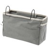 UNGFEI 3 PCS Grey Bedside Hanging Storage Basket, Bed Organiser
