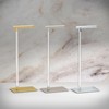 Gatco 1331C Modern Rectangle Base Freestanding Toilet Paper Holder 22.25"