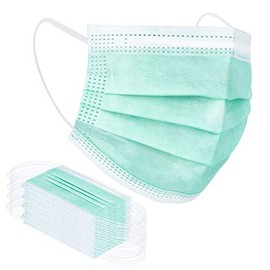 Green Disposable Face Mask 100 Pcs Green Face Masks 3 Ply Protection Masks