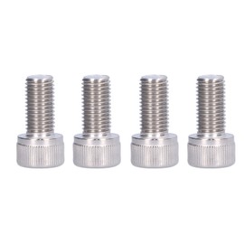 Walfront 4Pcs M10 Hex Bolt Hex Head Bolt Socket Head Hex Socket Bolt ​ Stainless Steel 1.25mm Fine Pitch Machine Fastener Hardware Used in Engineering Industry and Construction