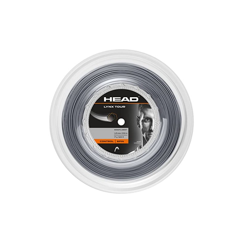 HEAD Unisex_Adult Lynx Tour Reel Tennis String, Grey, 17