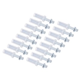 uxcell Bifold Door Hardware, 16 Pack Bi-Fold Door Top Pivot, Bifold Closet Door Hardware Repair Part Kit for Sliding Wardrobe Doors Folding Door, Silver