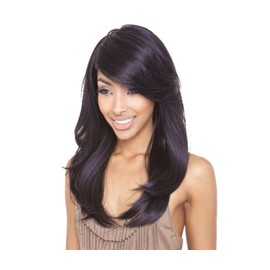 ISIS Brown Sugar Human Hair Blend Full Wig - BS110 (PURPLE/BLACK)