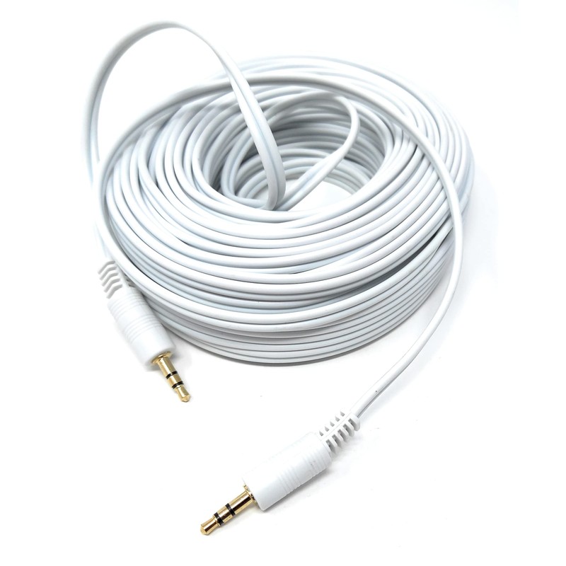 DRUT 20m 3.5mm to 3.5mm Stereo Audio AUX Cable Gold