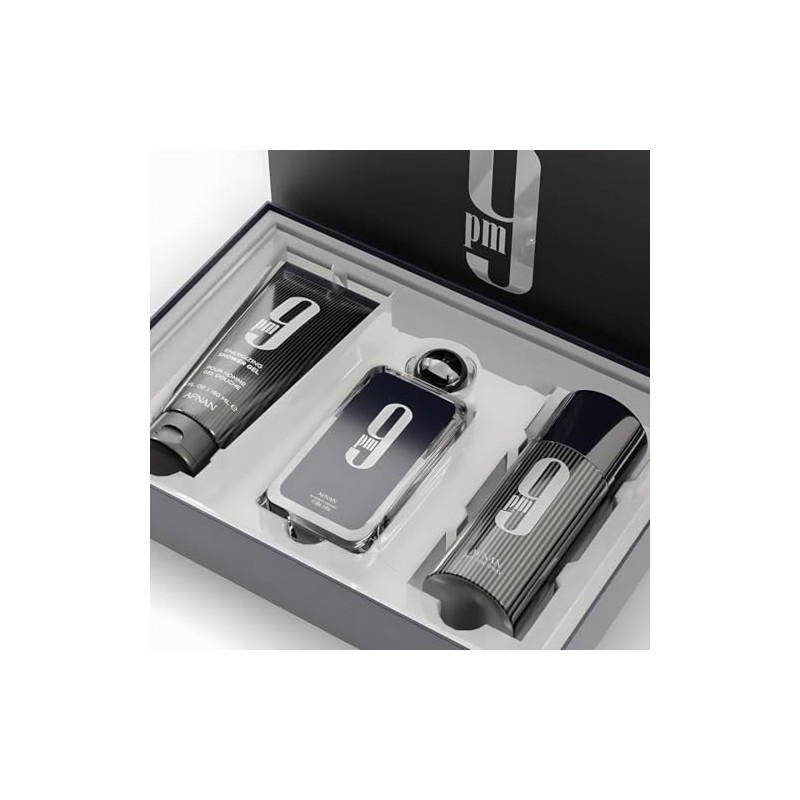 Afnan 9 Pm 3 Piece Set for Men, (3.4 Oz