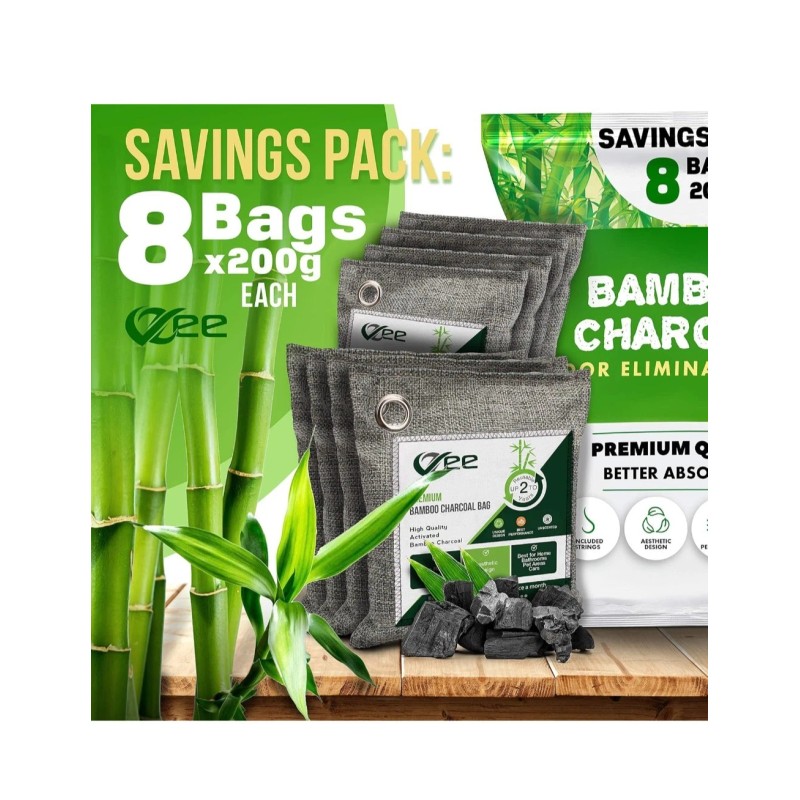 VZEE Bamboo Charcoal Air-Purifying Bag Odor-Eliminato