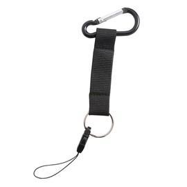 pubblimania 4 in 1 Carabiner Clip ID Badge Holder Key Chain Lightweight and Durable, black, Unit size