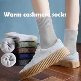 ANNA TOSANI Calcetas Termicos Hombres, 5 Pares Calcetines Invierno de Algodón Cómodo y Transpirable Calcetines de Lana Para Hombre y Mujers para Senderismo y Correr, Hogar, Trabajo,Regalos Navidad