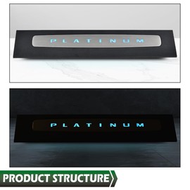 LQI LED Platinum Illuminated Front Door Sill Plates Compatible with Ford F250 F350 F450 F550 Super Duty Crew Cab Only 2017-2022 Left and Right LED Door Sills Plates Accessories