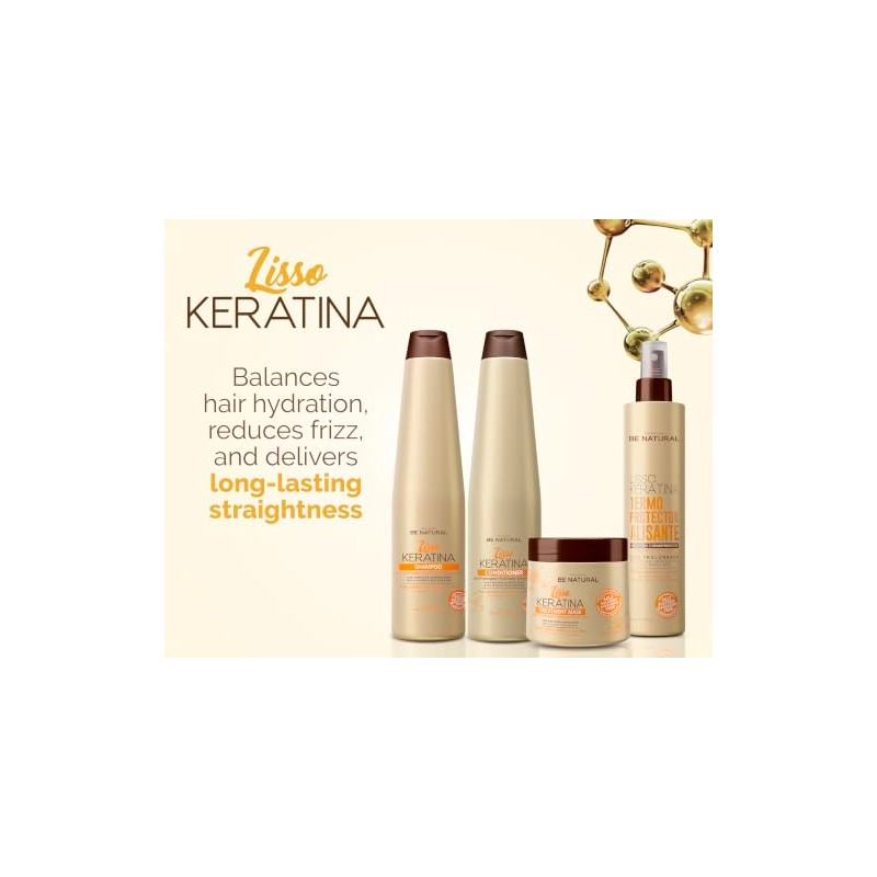 Life Be Natural Lisso Keratina Smoothing Thermoprotector for Straight or