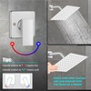 Heyalan 8 Inch Shower Head and Handle Set Square Shower
