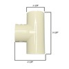 Straight Tee, Schedule 40 PVC Fitting 1 inch (72 Count)