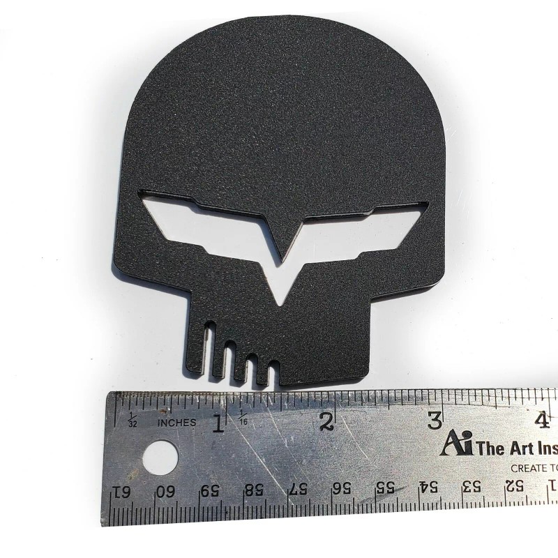 FMSgear 1 Matte Black Vette JAKE Skull fits Chevy Corvette
