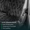 Plush Paws Easy-to-Install Velvet Seat Cover for Pet Protection (Charcoal)