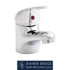 BBBathrooms Modern Chrome Mini Mixer Basin Tap with Clicker Waste