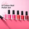 Gellen Juego de esmaltes de uñas rojos, esmaltes de uñas