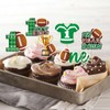 24Pcs First Year Down Football Birthday Party Cupcake Topper Football