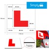 Simply TL1000 Pack of 2, Fully Magnetic Car L-Plates, Twin