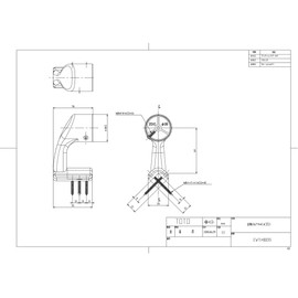 TOTO, EWT14BD35 Freestyle Handrail, Accessory, Corner Slim Bracket, End Bracket, for ø 1.4 inches (35 mm)