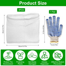 Set of 4 Stainless Steel Root Protection for Plants 35 x 35 cm Vole Basket for Fruit Trees Plant Basket Vole Protection Plant Root Protection Vole Mesh for Protection of the Roots of Trees Flowers