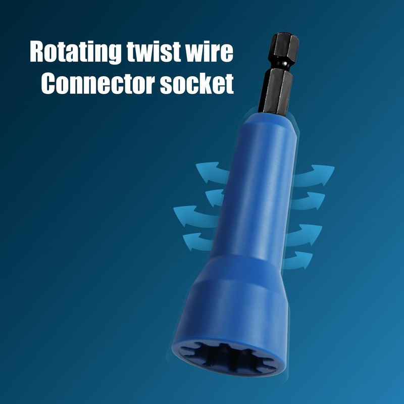 2pcs Wire Nut Twister, with 1/4" Chuck Plastic Wire Nut