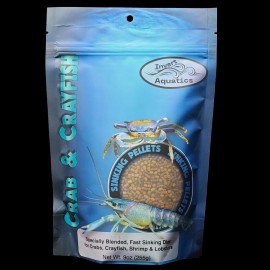 Invert Aquatics Crab & Crayfish Blended Diet - Fast Sinking Pellets for Scavenging Aquatic Pets - 9 oz (255g)