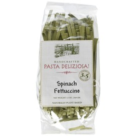 Pasta Deliziosa! Handcrafted Pasta, Spinach Fettuccine, 12 Ounce