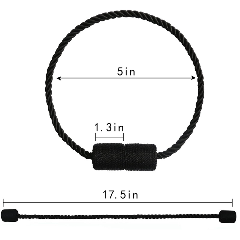 OCIOLI 2 Pack Magnetic Curtain Tiebacks Curtain Holdbacks Curtain Ties