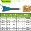 K Kwokker Dovetail Router Bit 1/4 Shank, Dovetail Jig for