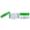 (Quantity: 20 Pieces) Beauticom 10G/10ML Round Clear Jars with GREEN
