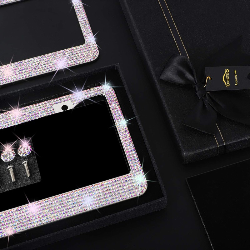 Bling License Plate Frames with High End Ribbon Gift Box,2