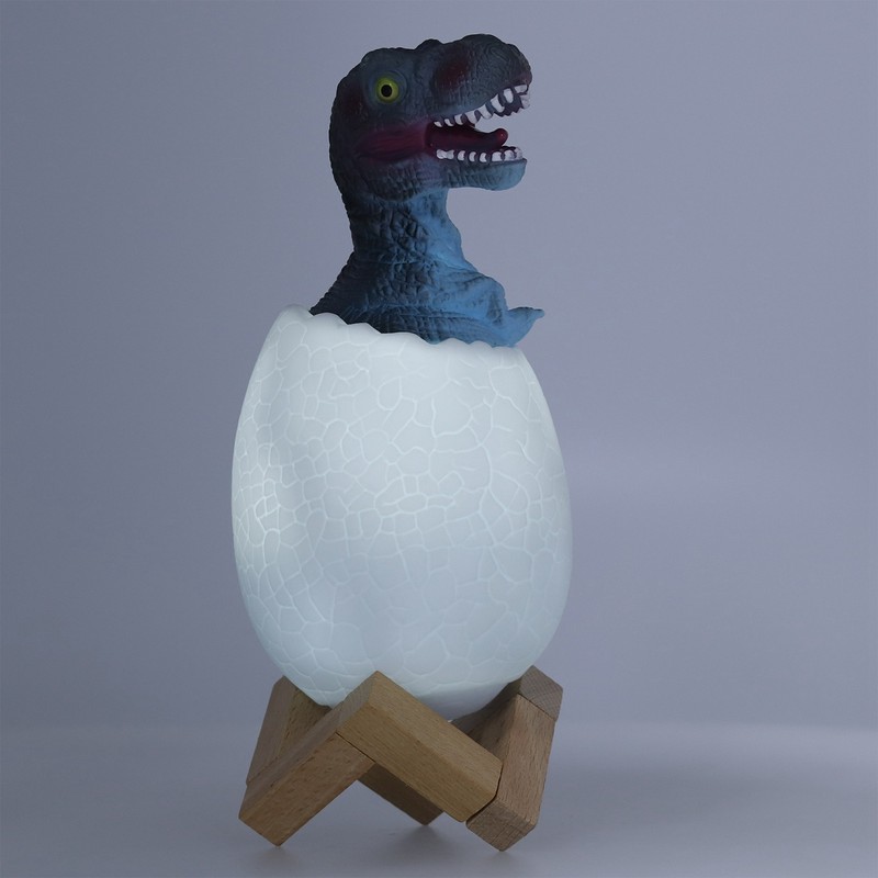 Touch Pat Sensor Night Light Dinosaur Egg Shape Bedside Lamp