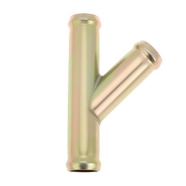 VGOL Y-Verbindungsstück, Kühlmittelrohrverschraubung, verzinkter Adapter für Automobil-Kühlsystem, 19 mm Heizungsschlauch