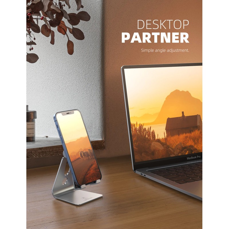 Lamicall A Ultra Thin Aluminum Alloy Phone Stand Adjustable Foldable