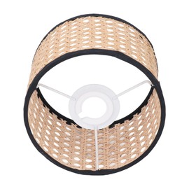Rattan Lamp Shade Woven Light Cover for Chandelier Pendant Ceiling Lamp 16cm 12cm Portable