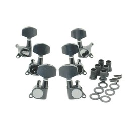 HTharros Guitar Pegs L3+R3 for Electric Guitar Acoustic Guitar Tuner Tuning Peg Guitar Knob Replacement Parts 6pcs Black