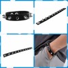Tosmifairy 3 Pieces Punk Rock Leather Bracelets for Women Pop