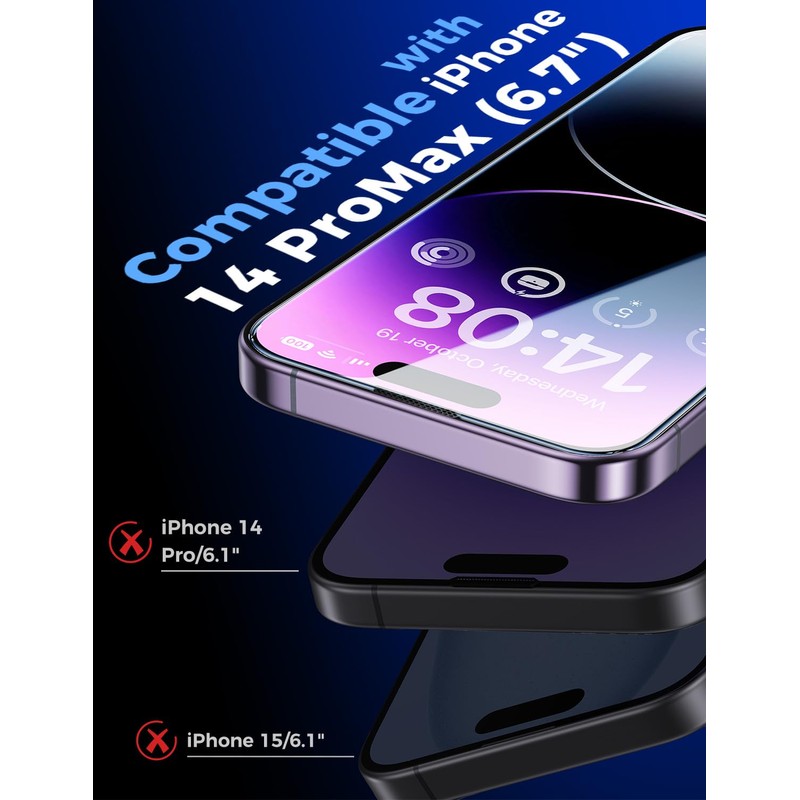 MAGIC JOHN 2 Pack for iPhone 14 Pro Max 6.7
