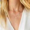 Turandoss White Gold Cross Necklace for Women - Dainty 14K