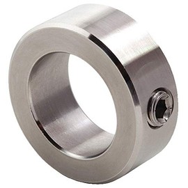 316 Stainless Steel Shaft Collar, Set Screw Collar Style, Standard Dimension Type, 3/8" Bore Dia. - 1 Each