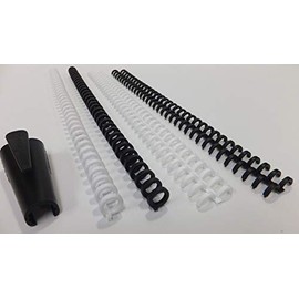 Ako Brands Japan GBC Binding Accessories, Ibic Click 0.5 inches (12 mm), A4, 34 Holes, Correct Bound Number of Sheets - 80 Pieces, Black, Black IC12A4B25Z BK